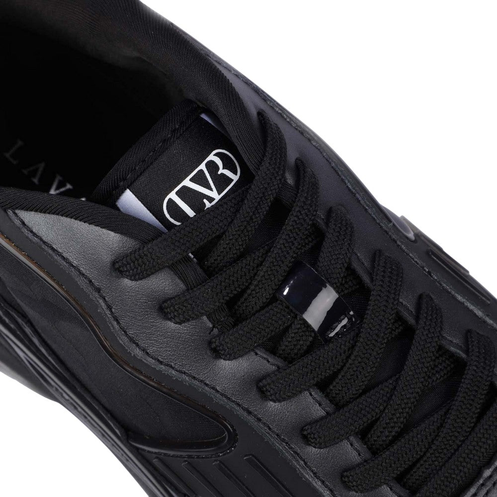 Black - Pack Shot - Lavair Mens Pacific 2.0 Leather Trainers