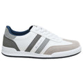 White-Black-Grey - Side - Ben Sherman Mens Sokka Trainers