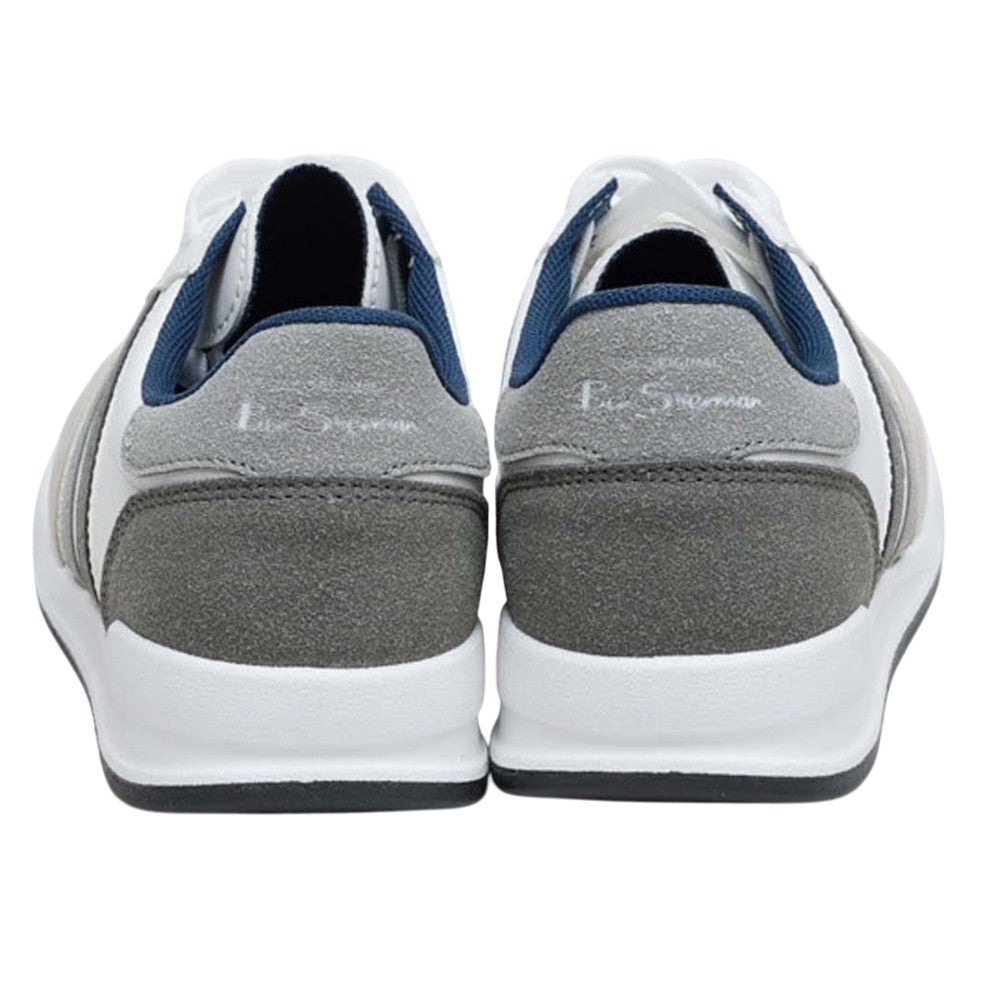 White-Black-Grey - Back - Ben Sherman Mens Sokka Trainers