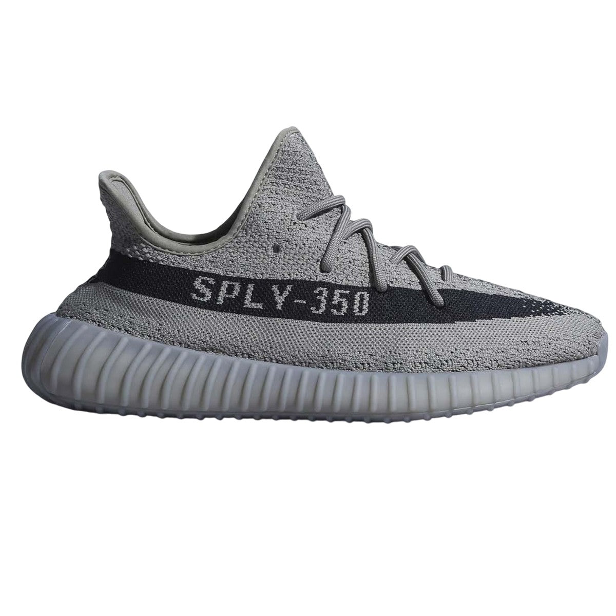 Grey-Black - Front - Yeezy Mens Boost 350 V2 Trainers