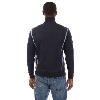 Dark Blue - Back - Boss Mens Tape Quarter Zip Sweatshirt