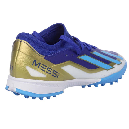 Blue - Back - Adidas Childrens-Kids X Crazyfast Messi League Football Boots