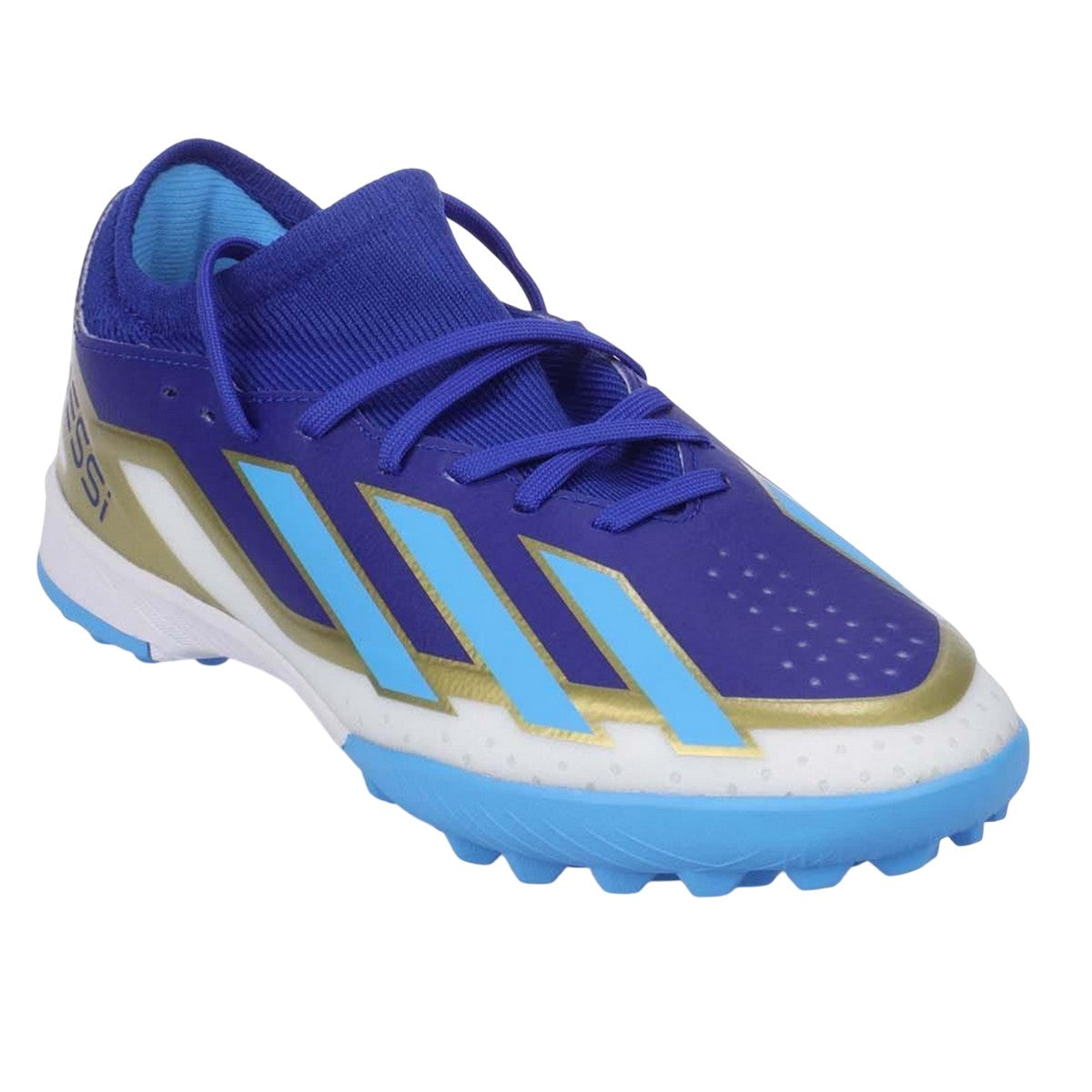 Blue - Front - Adidas Childrens-Kids X Crazyfast Messi League Football Boots