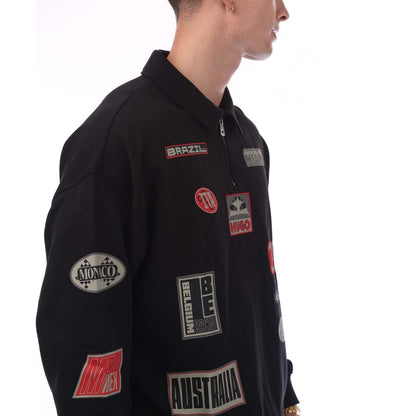 Black - Side - Hugo Boss Mens Racing Bulls Sweatshirt