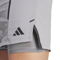 Grey - Side - Adidas Mens D4T Pro Series Adistrong Workout Shorts