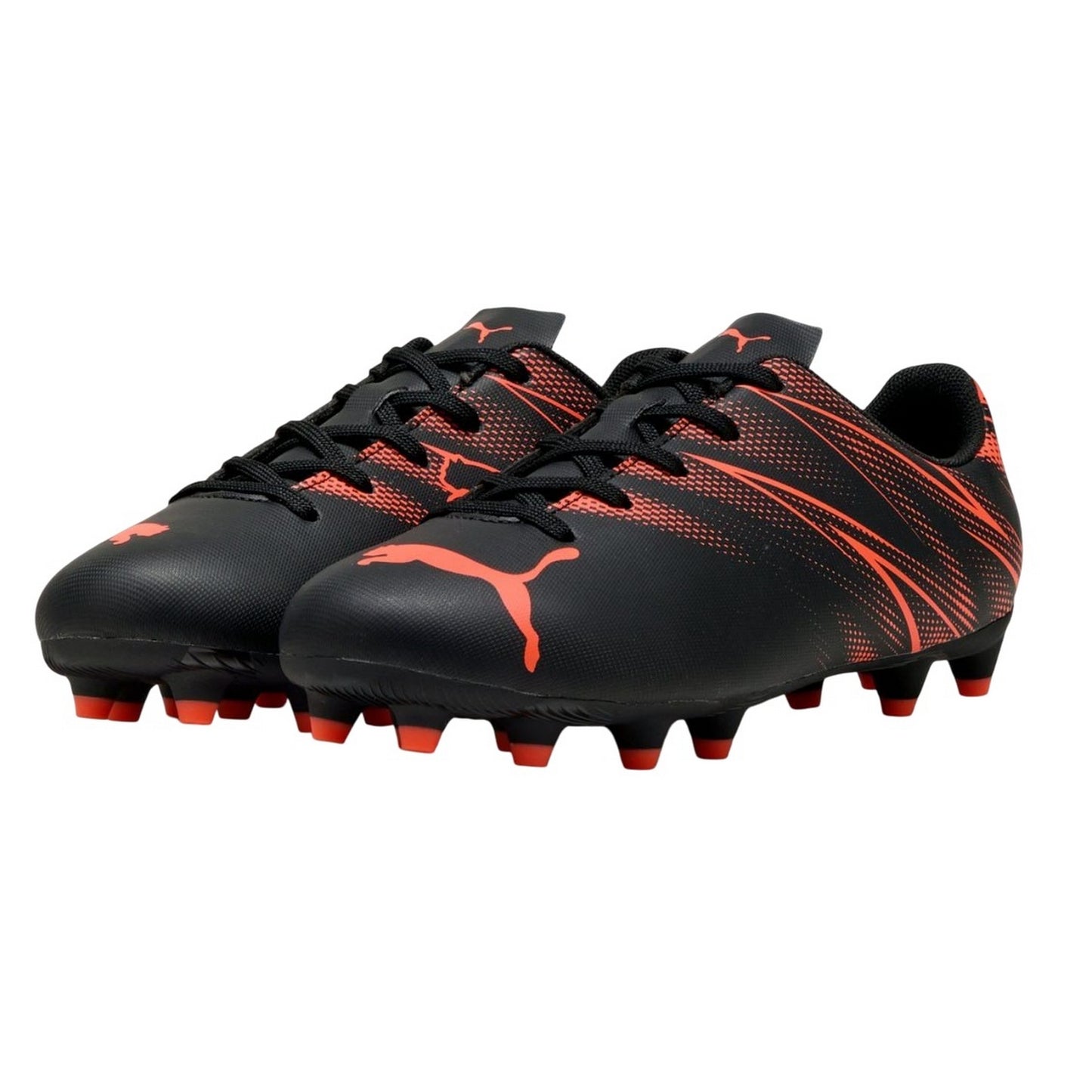 Black - Front - Puma Childrens-Kids Attacanto FG-AG Football Boots