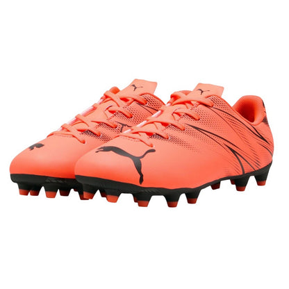 Red - Front - Puma Childrens-Kids Attacanto FG-AG Football Boots
