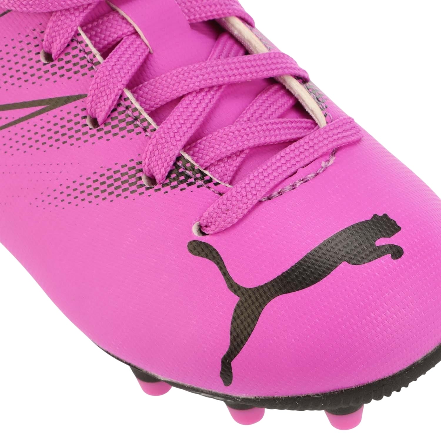 Pink - Side - Puma Childrens-Kids Attacanto FG-AG Football Boots