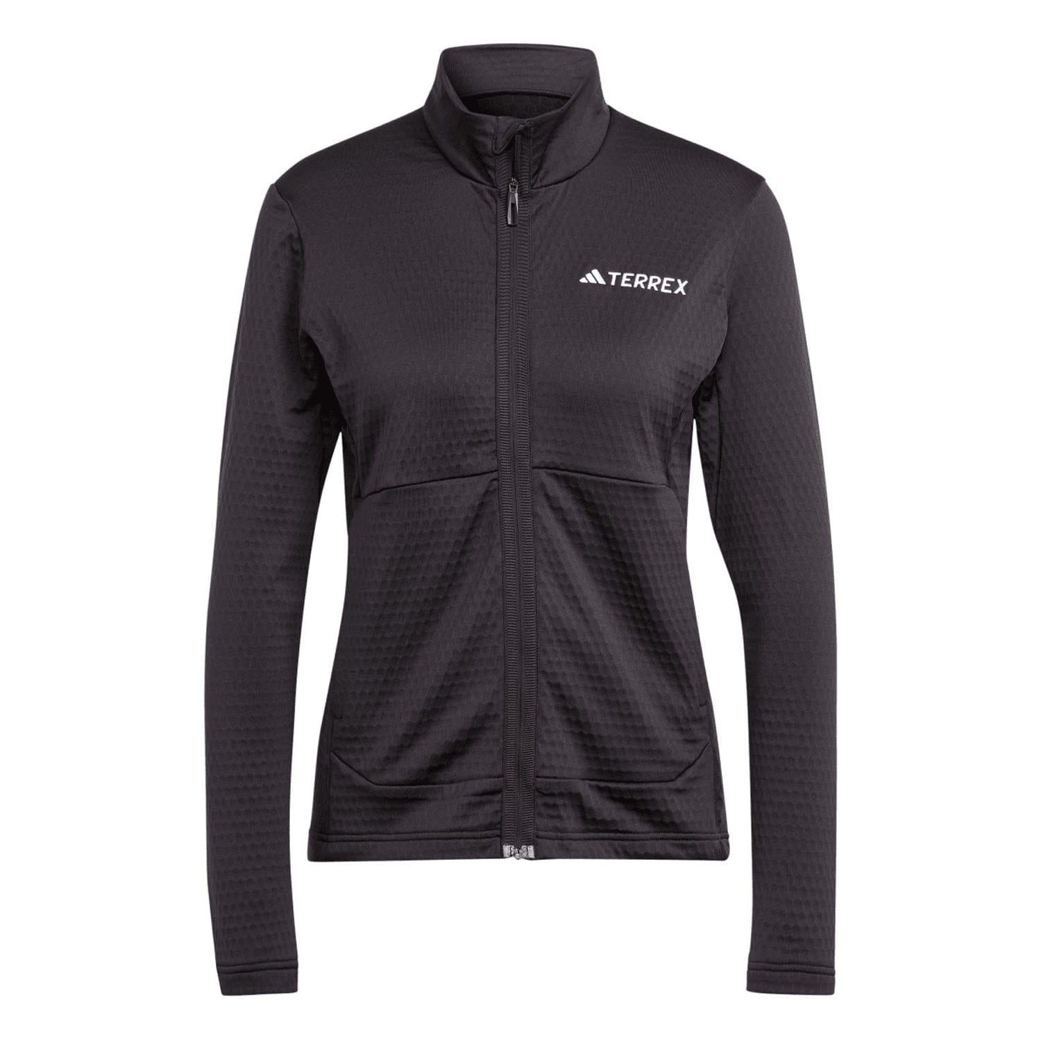 Black - Front - Adidas Womens-Ladies Terrex Multi Lightweight Full Zip Fleece Jacket