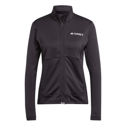 Black - Front - Adidas Womens-Ladies Terrex Multi Lightweight Full Zip Fleece Jacket