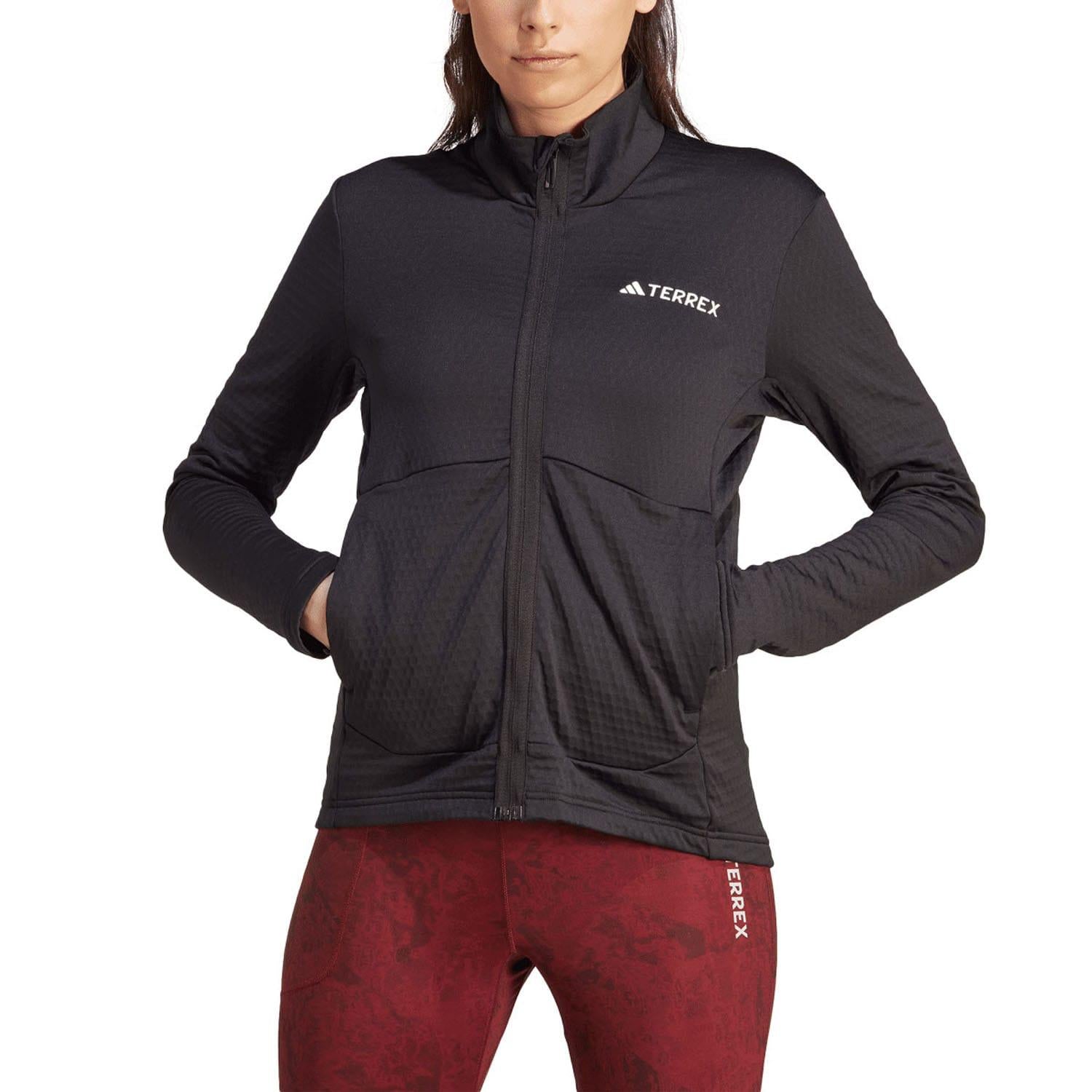 Black - Side - Adidas Womens-Ladies Terrex Multi Lightweight Full Zip Fleece Jacket