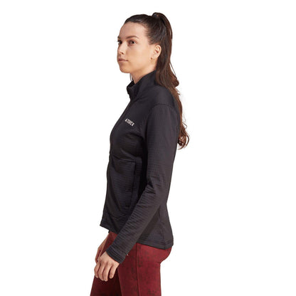 Black - Lifestyle - Adidas Womens-Ladies Terrex Multi Lightweight Full Zip Fleece Jacket