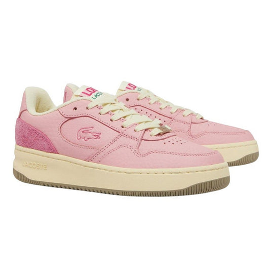 Pink - Front - Lacoste Womens-Ladies Leather Trainers