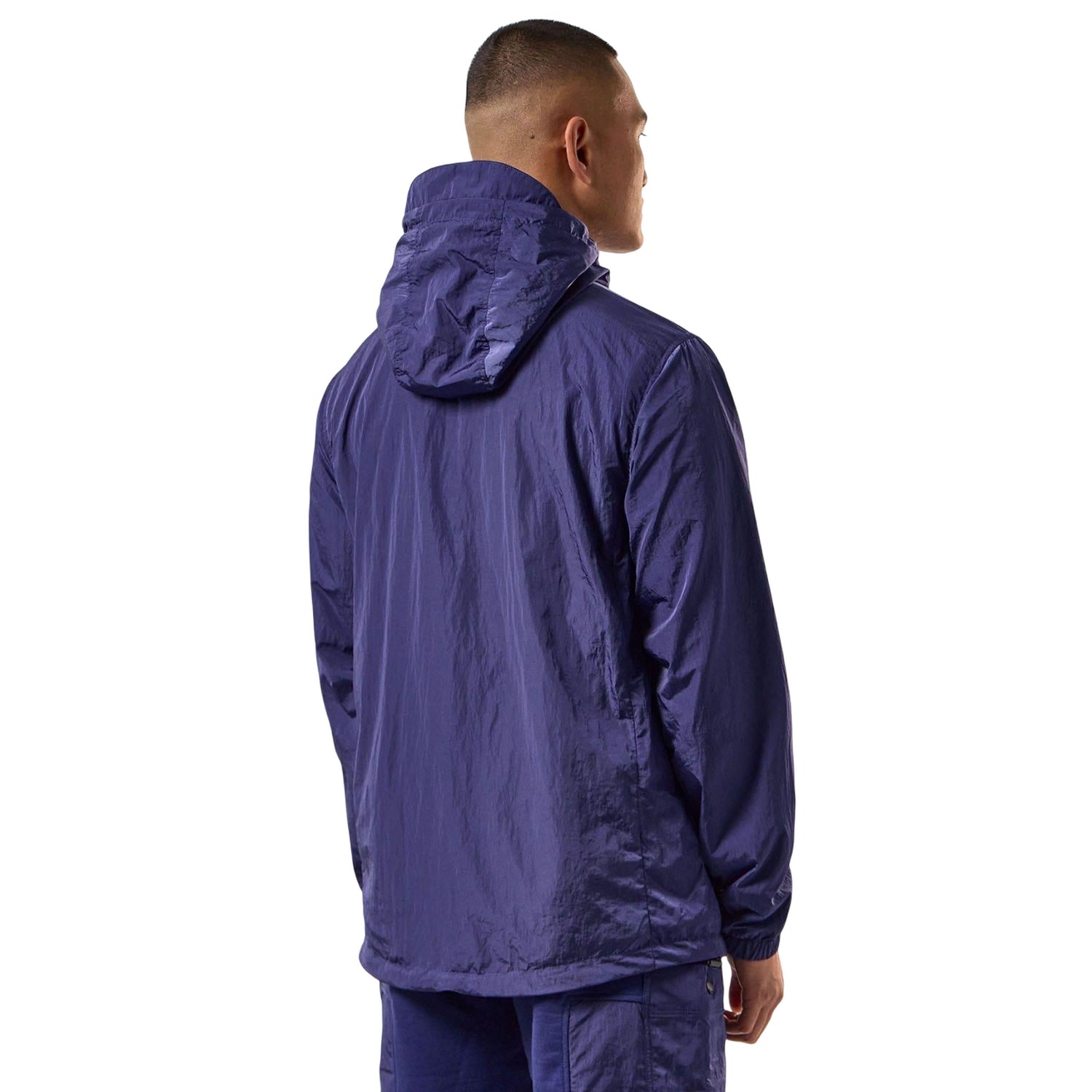Navy - Back - Weekend Offender Mens Technician Face Mash Jacket