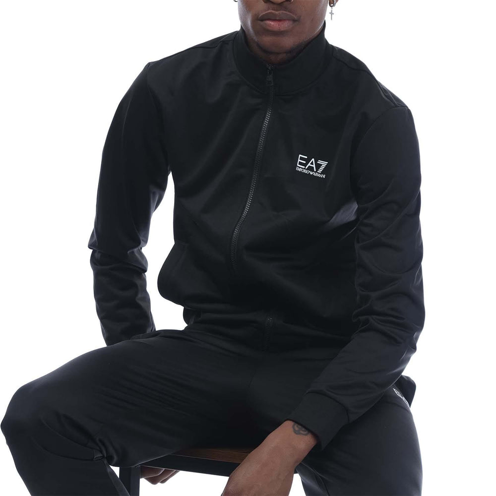 Black - Lifestyle - Emporio Armani EA7 Mens Technical-Fabric Core Identity Recycled Tracksuit