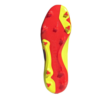 Yellow-Black-Red - Pack Shot - Adidas Unisex Adult Predator League Slip-on Football Firm Ground Boots