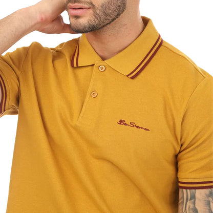 Mustard - Lifestyle - Ben Sherman Mens Twin Tip Polo Shirt