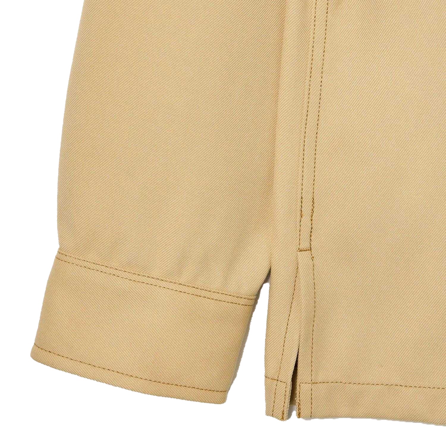 Beige - Lifestyle - Lacoste Mens Plaid Cotton Twill Oversized Overshirt