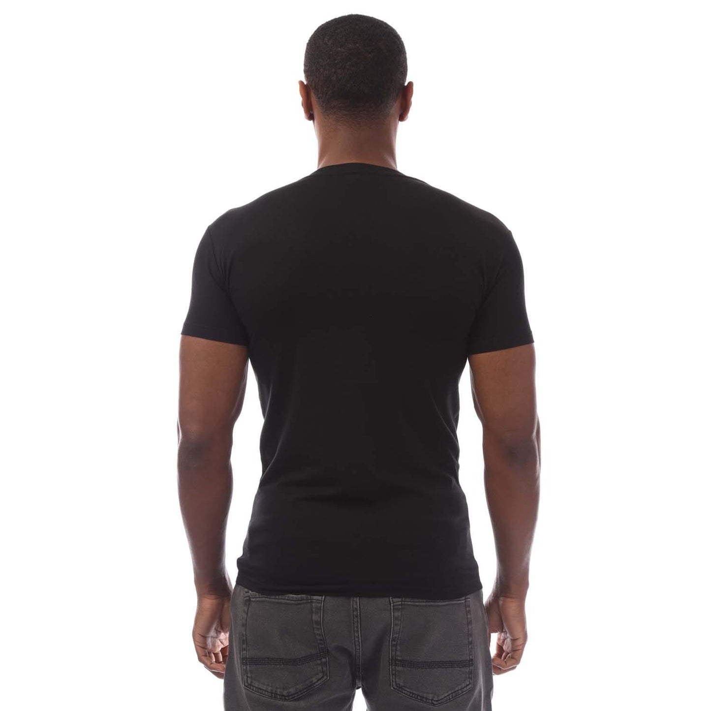 Black - Back - Emporio Armani Mens Crew Neck T-Shirt