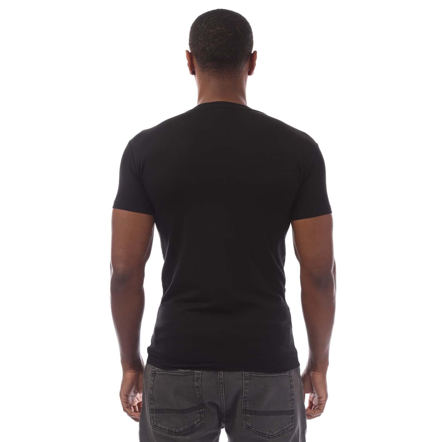Black - Back - Emporio Armani Mens Crew Neck T-Shirt