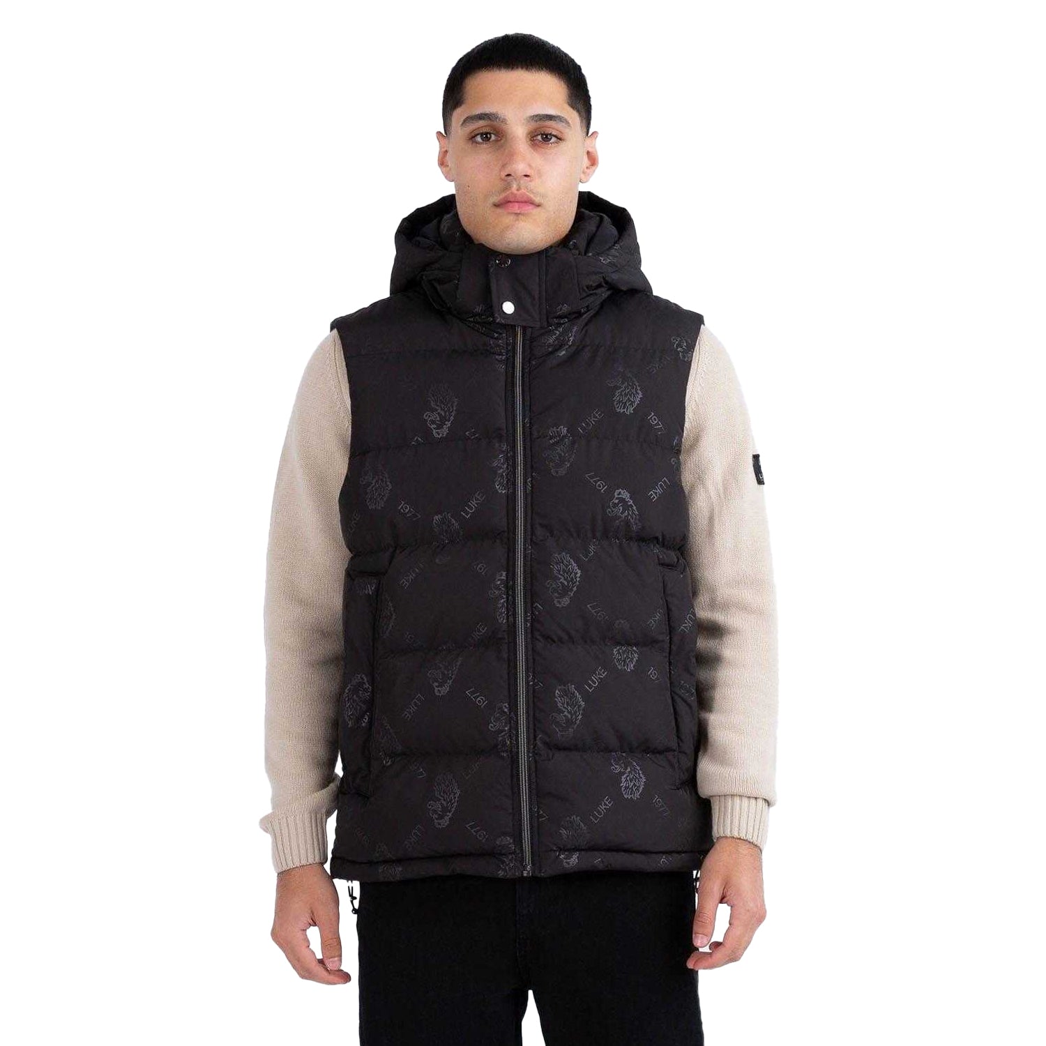 Black - Side - Luke 1977 Mens Egrit Quilted Gilet