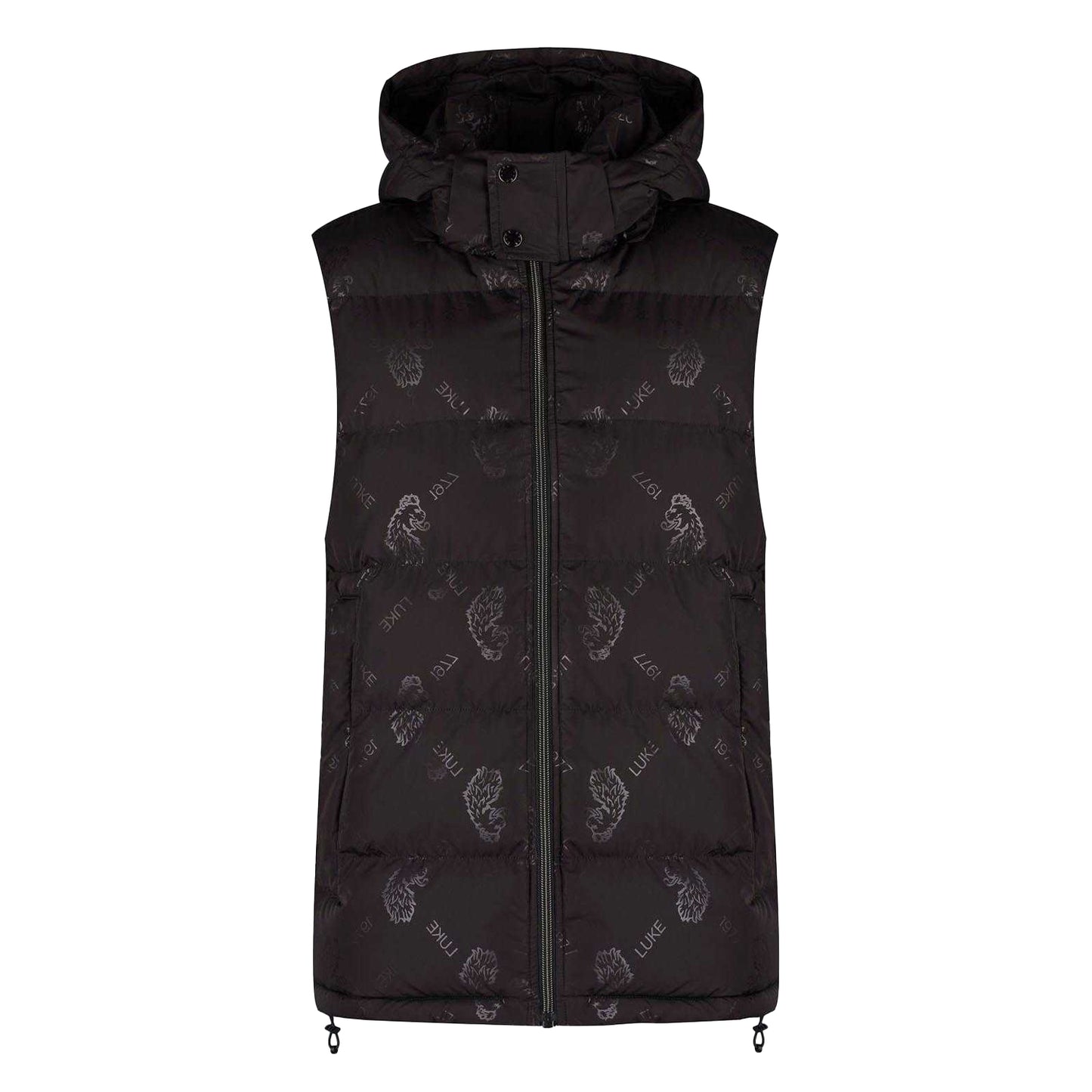 Black - Front - Luke 1977 Mens Egrit Quilted Gilet