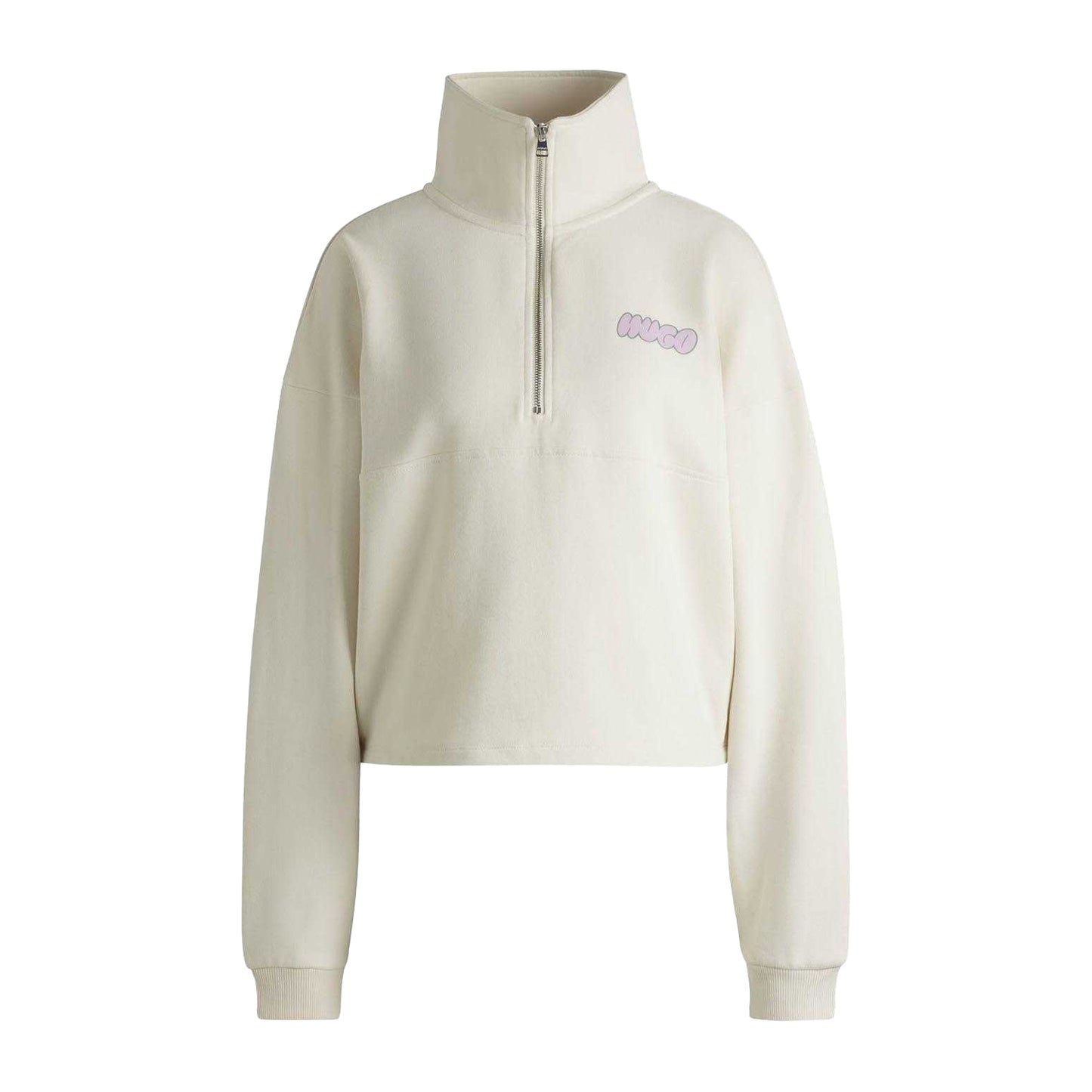 White - Front - Hugo Womens-Ladies Dahanna B Seasonal Logo Sweatshirt
