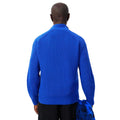Blue - Back - Lacoste Mens Zipper Carded Wool High-Neck Jumper