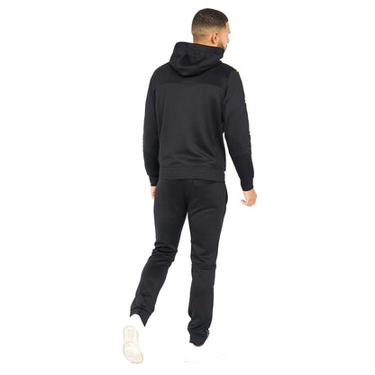 Black - Back - Crosshatch Mens Trackside Tracksuit