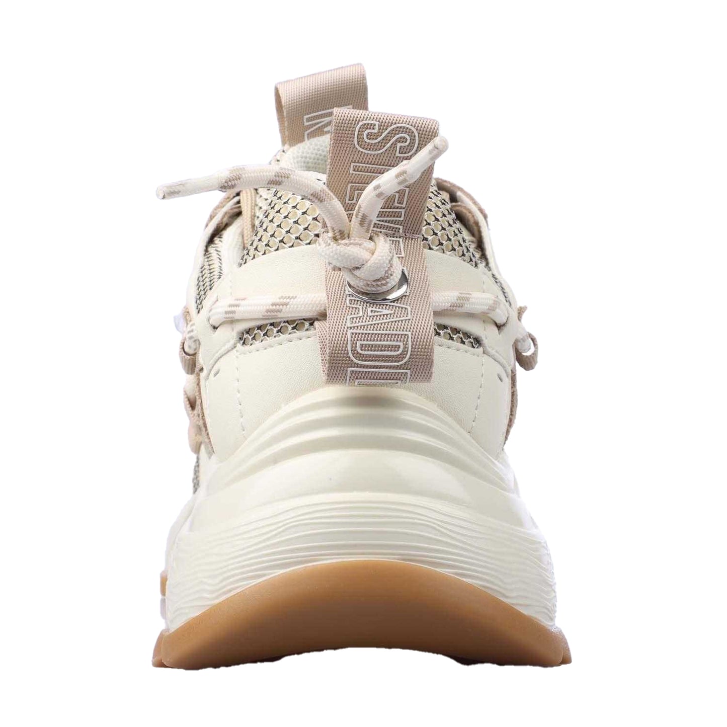 Tan - Back - Steve Madden Womens-Ladies Tazmania Trainers