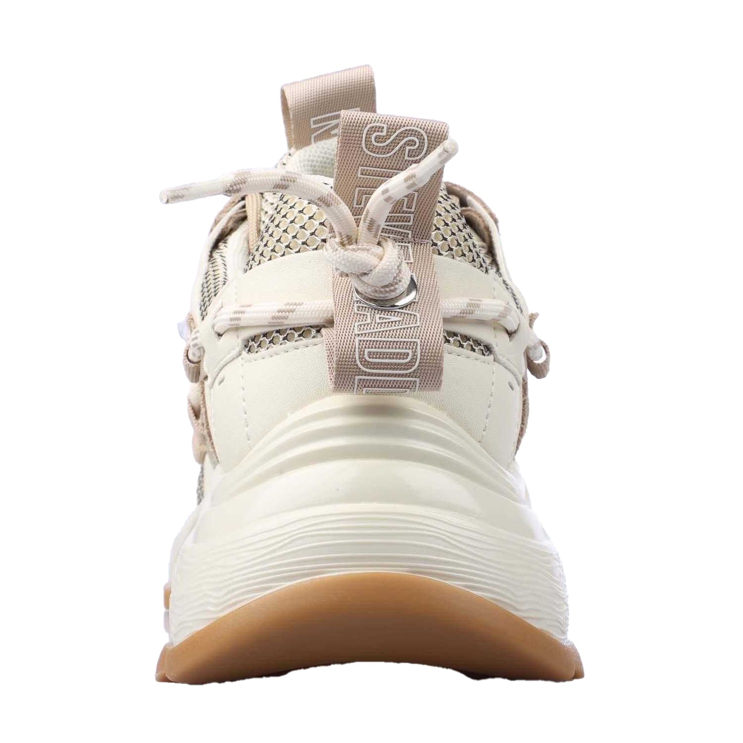 Tan - Back - Steve Madden Womens-Ladies Tazmania Trainers