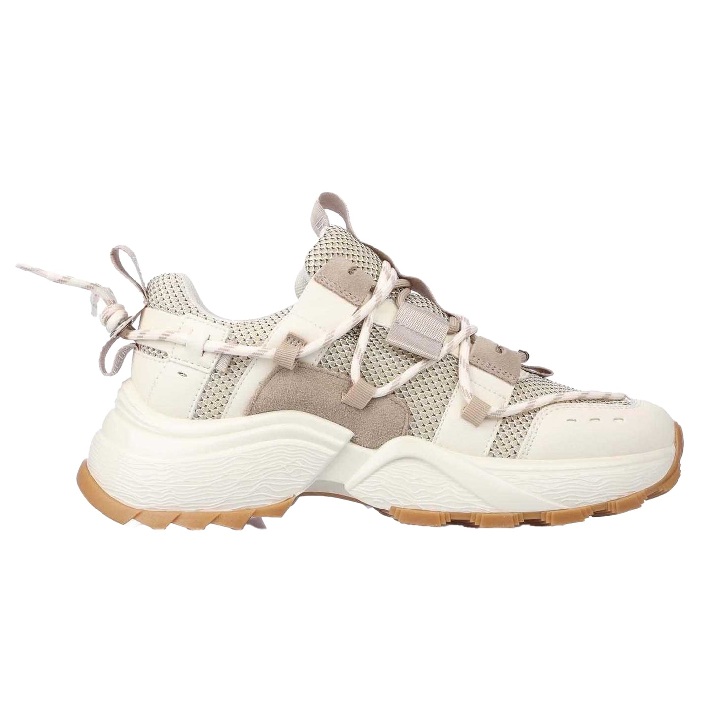Tan - Side - Steve Madden Womens-Ladies Tazmania Trainers