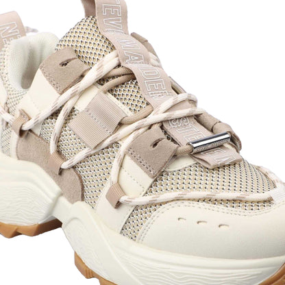 Tan - Close up - Steve Madden Womens-Ladies Tazmania Trainers