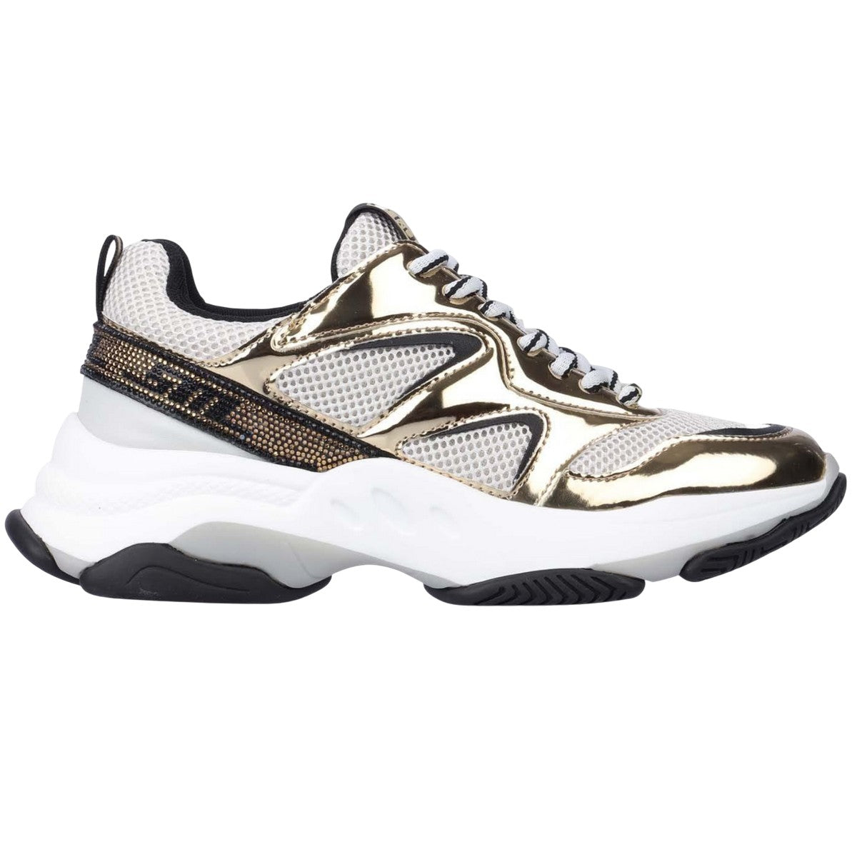 Grey - Lifestyle - Steve Madden Unisex Adult Medalist2 Leather Patch Trainers