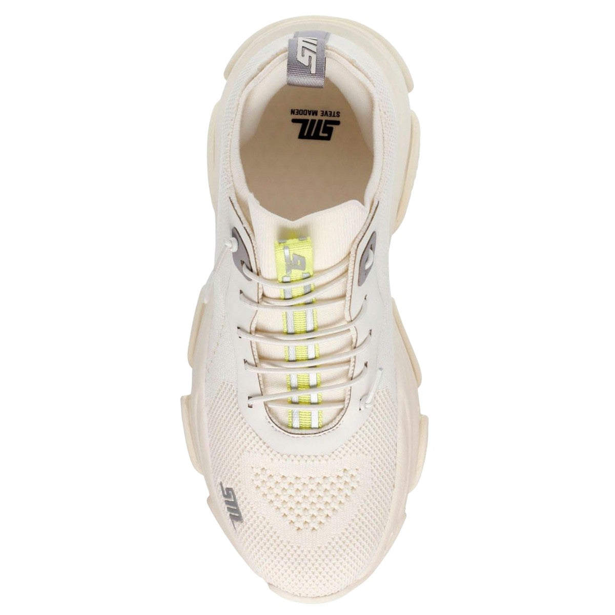 White - Pack Shot - Steve Madden Womens-Ladies Vault 1 Trainers