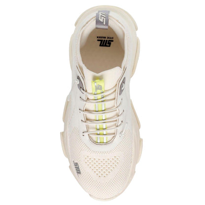 White - Pack Shot - Steve Madden Womens-Ladies Vault 1 Trainers