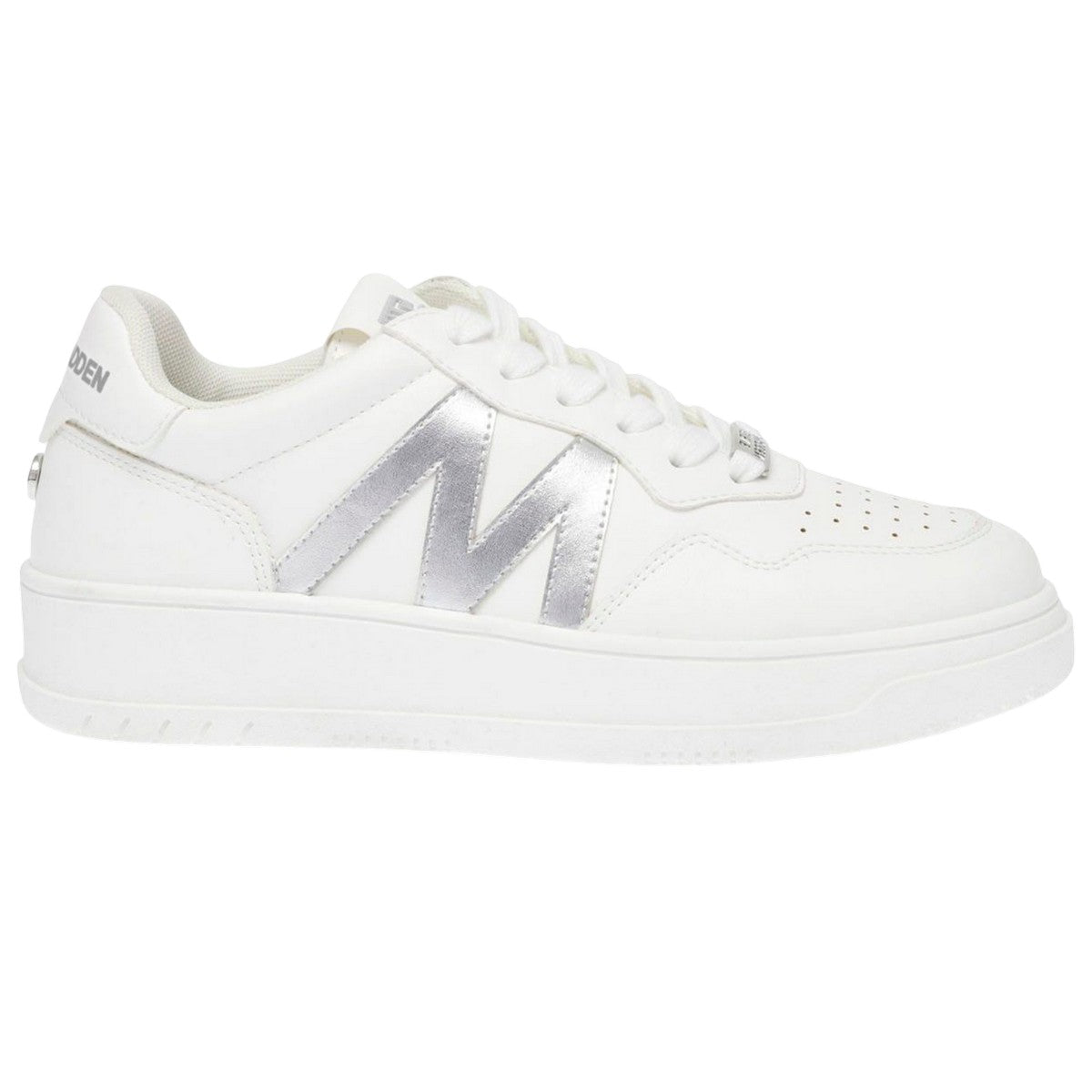 White - Side - Steve Madden Womens-Ladies Jumpkick Trainers