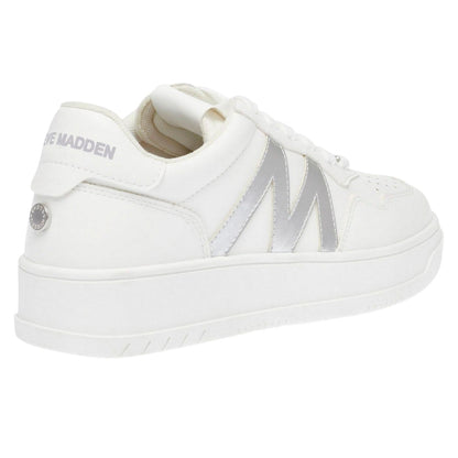 White - Pack Shot - Steve Madden Womens-Ladies Jumpkick Trainers