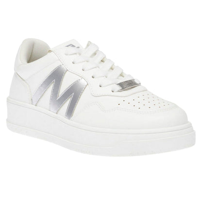 White - Front - Steve Madden Womens-Ladies Jumpkick Trainers