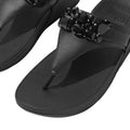Black - Pack Shot - Fit Flop Womens-Ladies Lulu Leather Sandals