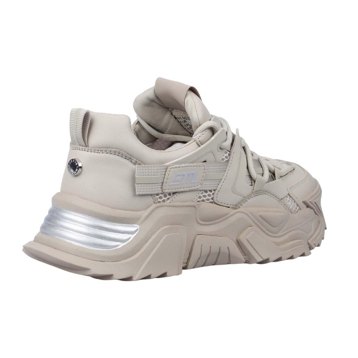 Grey - Lifestyle - Steve Madden Womens-Ladies Kingdom Leather Trainers
