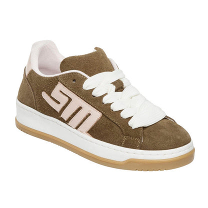 Khaki - Front - Steve Madden Womens-Ladies Alysha Suede Trainers