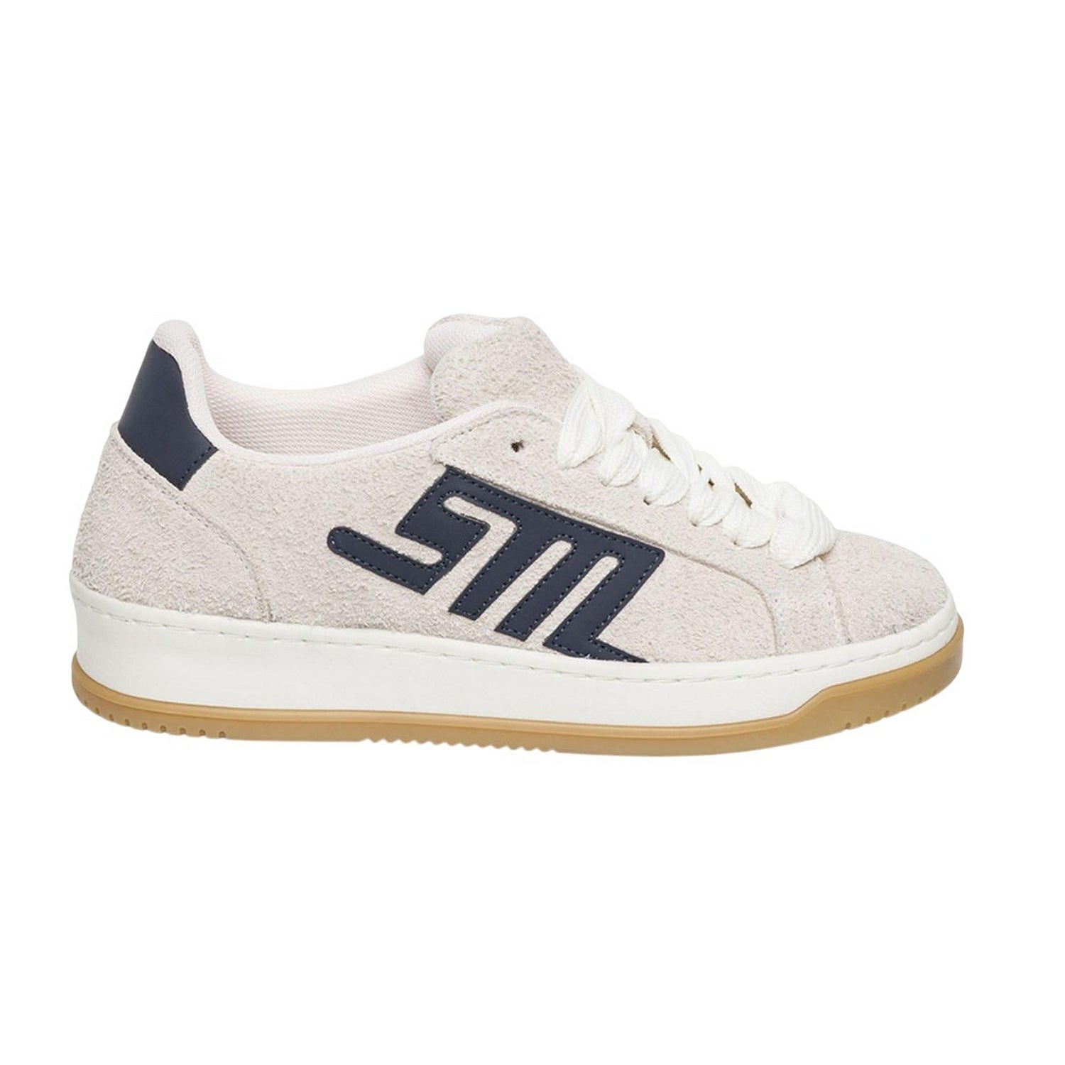 Beige - Side - Steve Madden Womens-Ladies Alysha Suede Trainers
