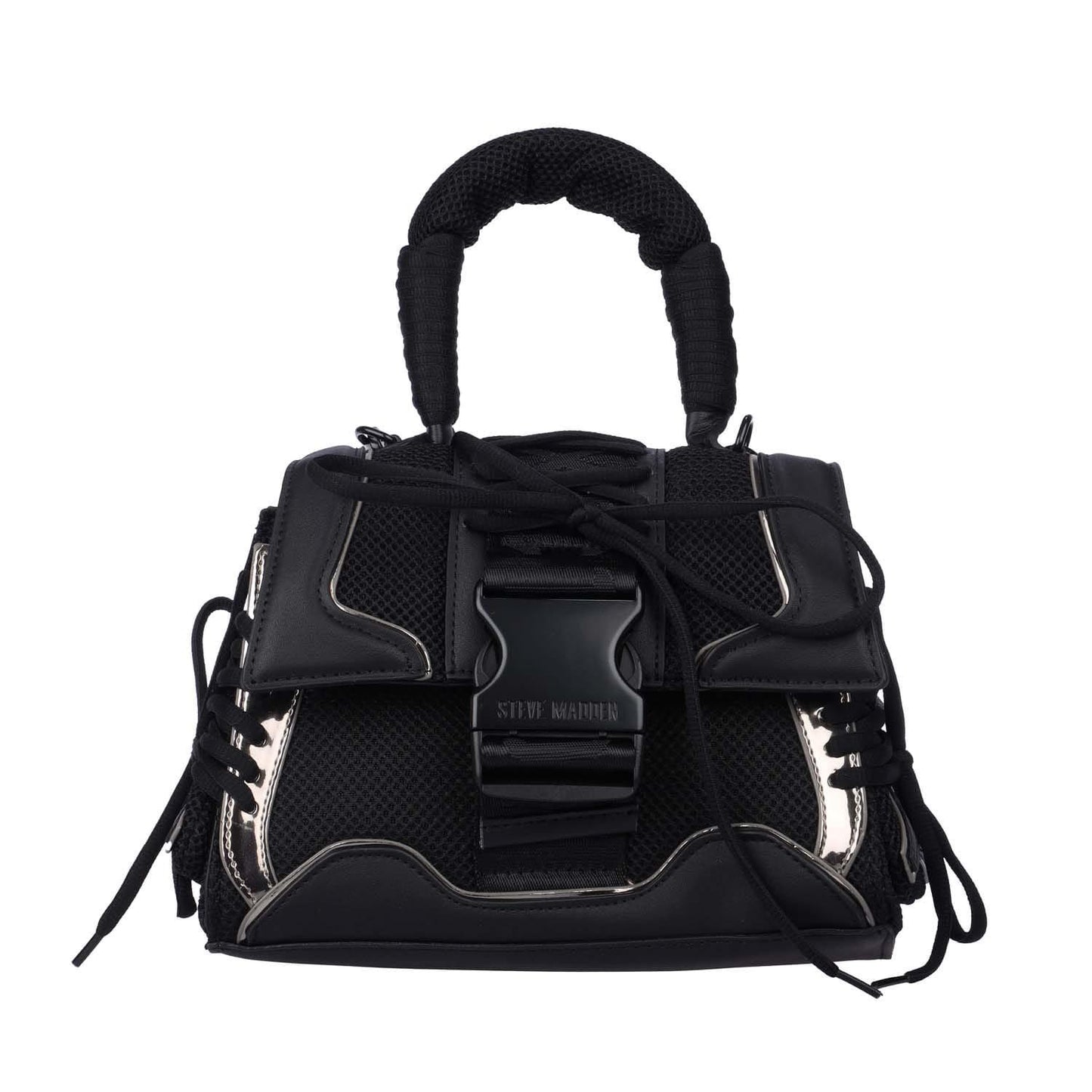 Black-Silver - Front - Steve Madden Bdiego Cross Body Handbag