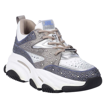 Blue - Front - Steve Madden Womens-Ladies Privy Trainers