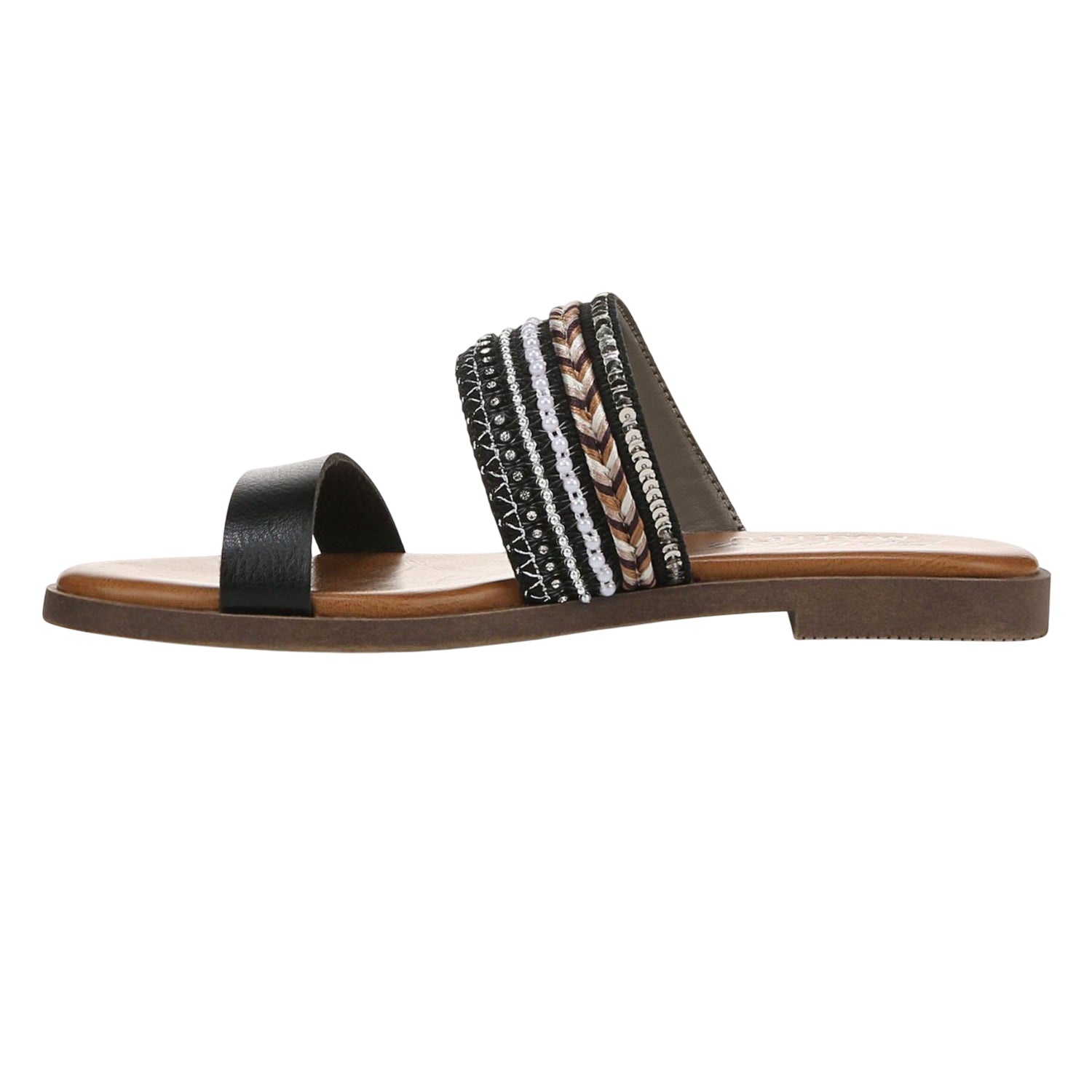 Black - Lifestyle - Blowfish Malibu Womens-Ladies Curtis Embellished Faux Leather Sandals