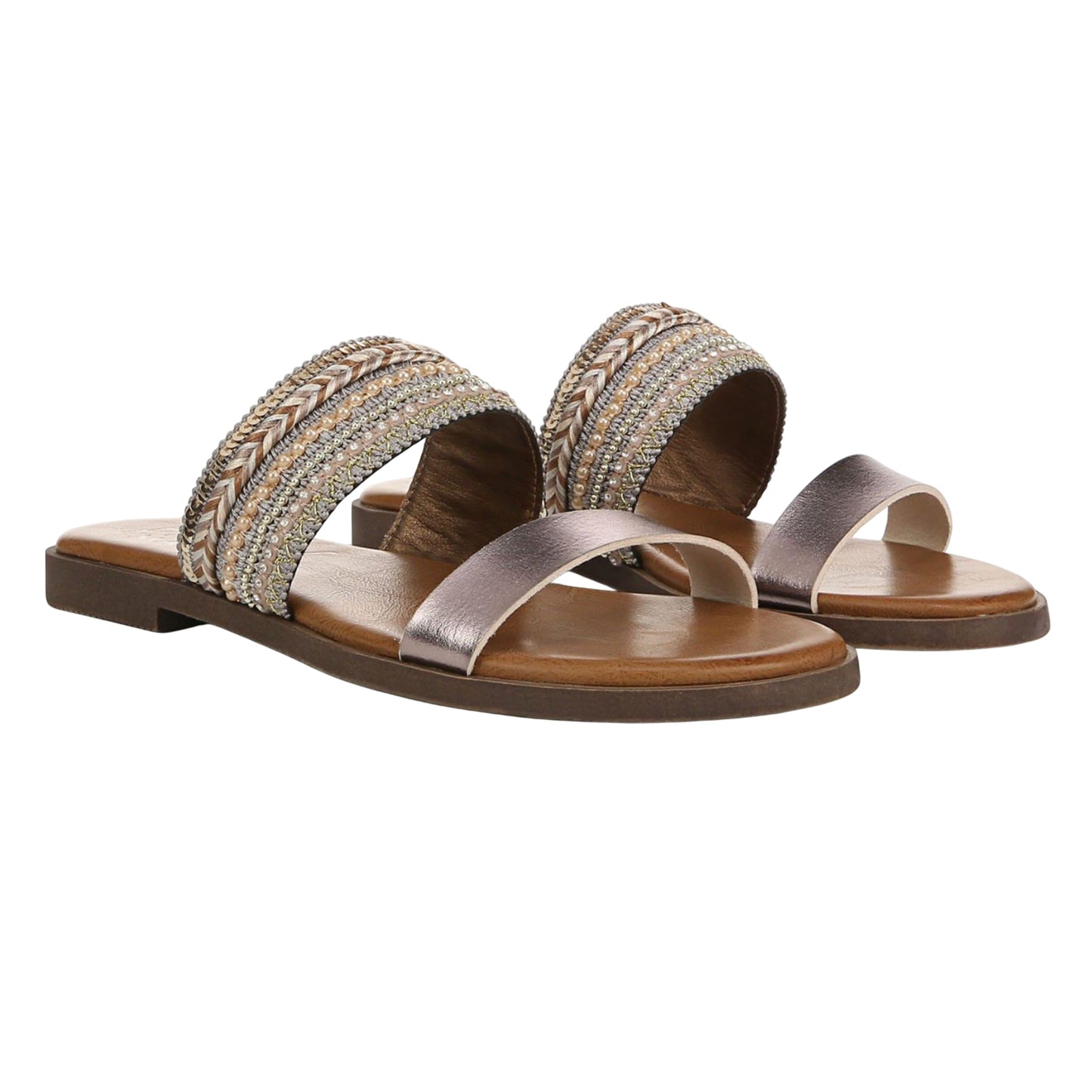 Tan - Front - Blowfish Malibu Womens-Ladies Curtis Embellished Faux Leather Sandals