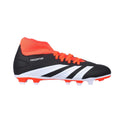 Black-White-Red - Side - Adidas Childrens-Kids Predator Club Flexible Ground Football Boots