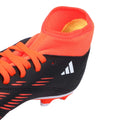 Black-White-Red - Close up - Adidas Childrens-Kids Predator Club Flexible Ground Football Boots