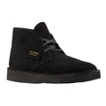 Black - Front - Clarks Originals Mens Suede Desert Boots